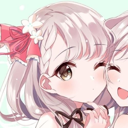 Ảnh đại diện đôi BFF anime, chibi dễ thương phù hợp cho cả nam và nữ