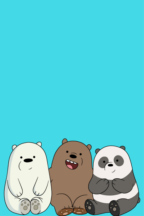 Bức tranh nền We Bare Bears đẹp lung linh