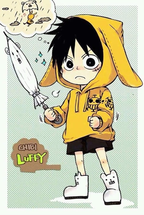 Luffy chibi ngầu - Bức tranh đẹp lung linh