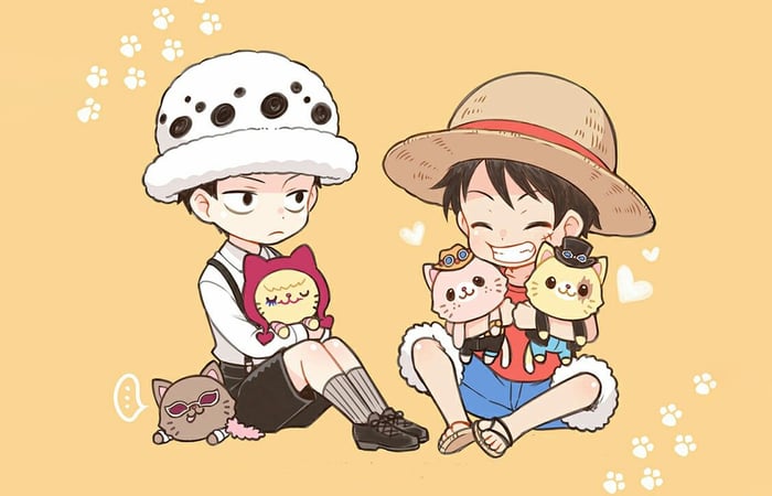 Luffy chibi ngầu - Bức tranh đẹp lung linh