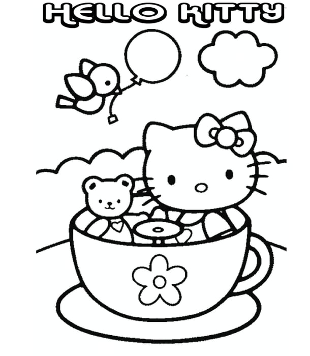 Bộ sưu tập tranh tô màu Hello Kitty đáng yêu