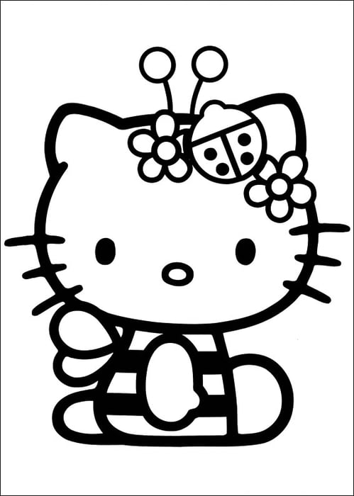 Bộ sưu tập tranh tô màu Hello Kitty đáng yêu