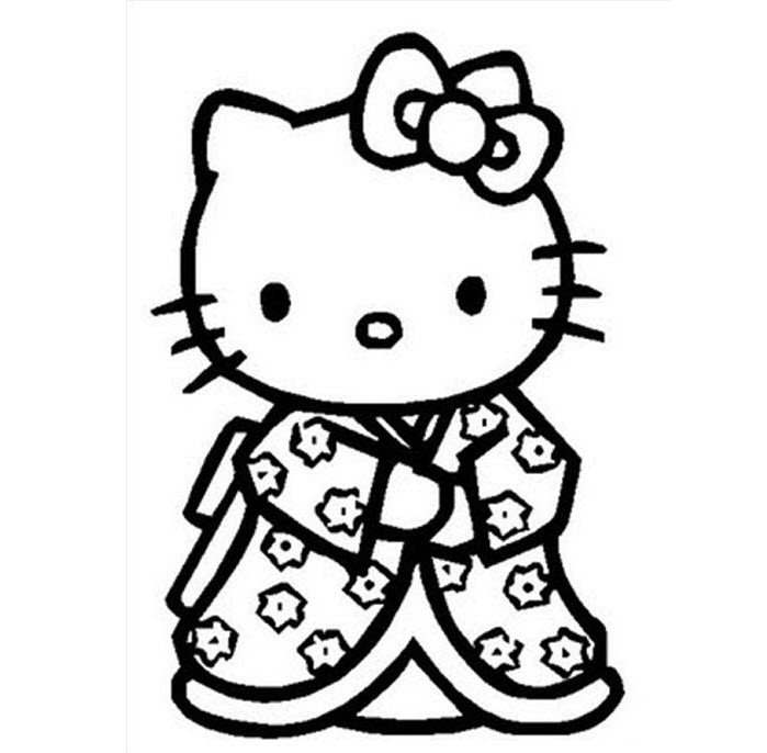 Bộ sưu tập tranh tô màu Hello Kitty đáng yêu