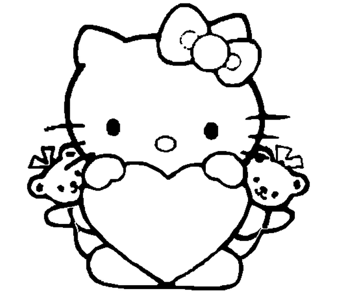 Bộ sưu tập tranh tô màu Hello Kitty đáng yêu