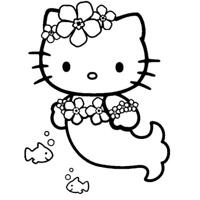 Bộ sưu tập tranh tô màu Hello Kitty đáng yêu