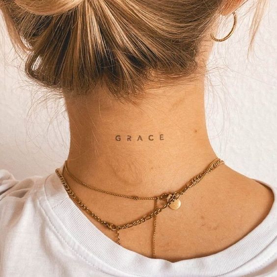 Trọn bộ 555+ hình xăm chữ ở cổ đẹp, phong cách, độc đáo - Genztattoo