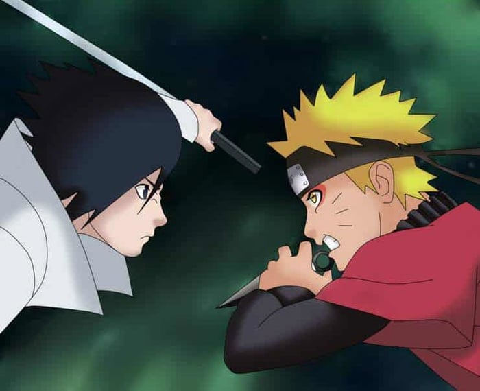 Bức tranh sống động của Naruto và Sasuke