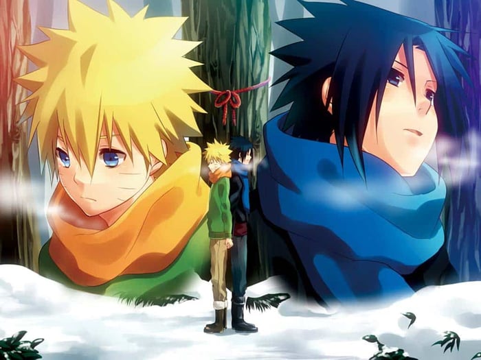 Bức tranh sống động của Naruto và Sasuke