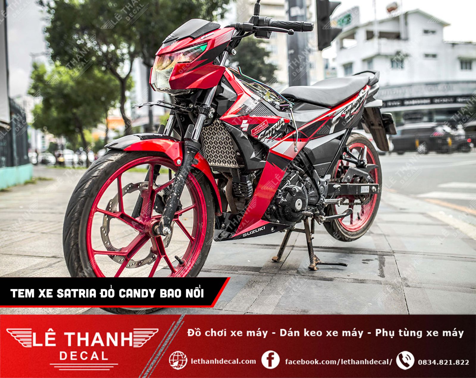 Tem xe Satria : 7 mẫu tem xe HOT TREND hiện nay