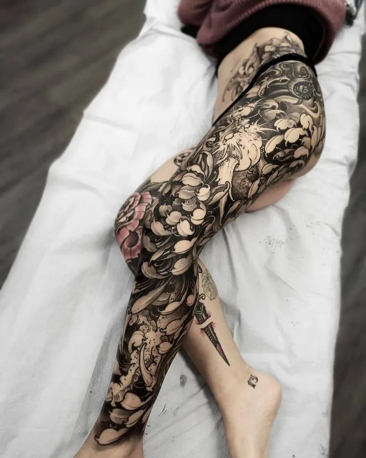 Top 500+ hình xăm full chân cho nam và nữ được chọn lọc - Genztattoo