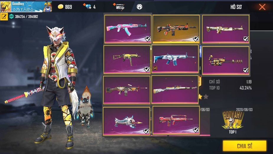 Ảnh Free Fire giàu, ảnh nick Free Fire giàu, ảnh acc Free Fire giàu