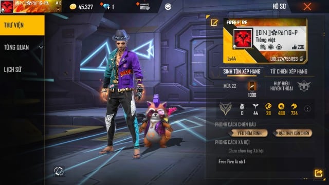 Ảnh Free Fire giàu, ảnh nick Free Fire giàu, ảnh acc Free Fire giàu