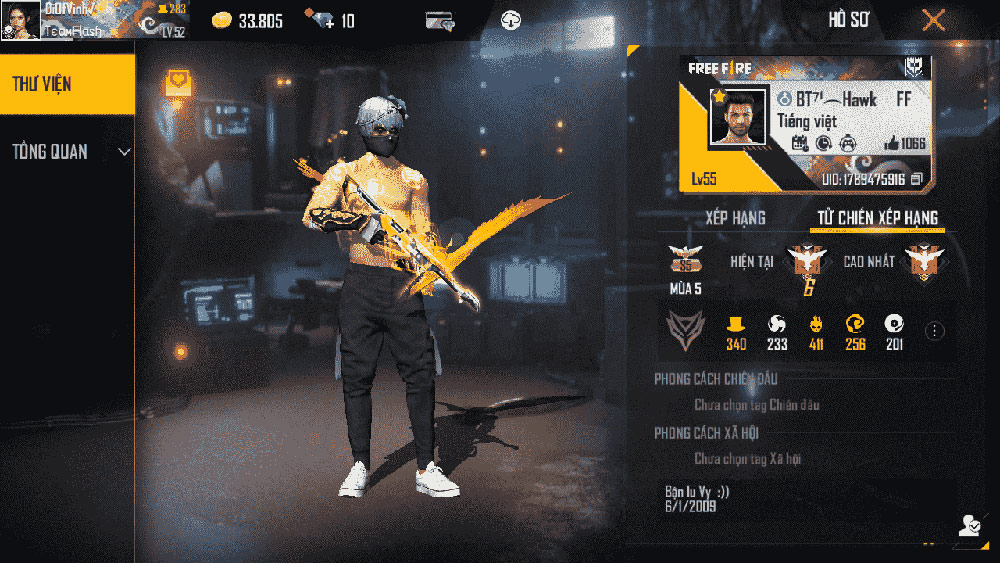 Ảnh Free Fire giàu, ảnh nick Free Fire giàu, ảnh acc Free Fire giàu